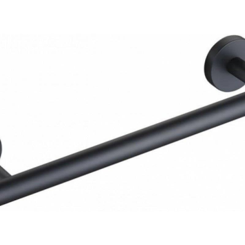 Wieszak na ręczniki, ścienny wieszak na ręczniki łazienkowe, drążek ze stali nierdzewnej 40 cm, czarny