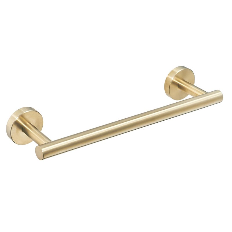 Wieszak na ręczniki ze stali nierdzewnej, odpowiedni do łazienki lub kuchni (30 cm, szczotkowane złoto)