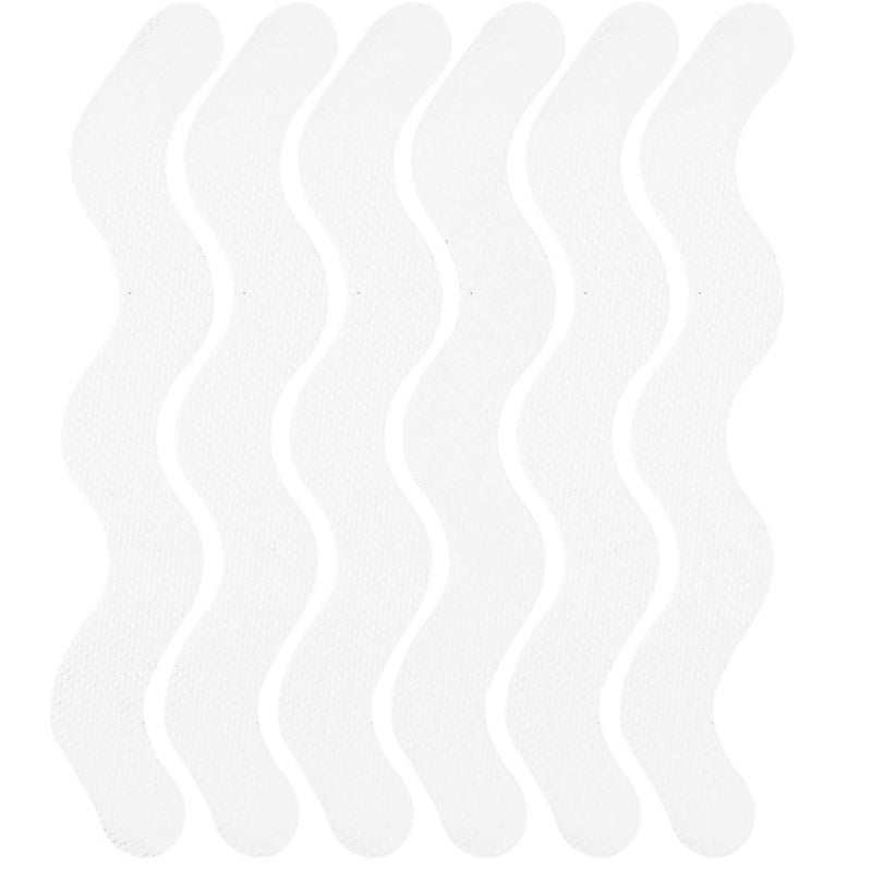 Naklejki antypoślizgowe na prysznic w kształcie litery S do wanien, pryszniców, schodów, 2 x 20 cm, 6 sztuk, białe