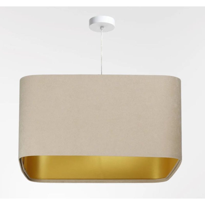 Lampa wisząca KWADRO SUE 40w30 beżowa/złota