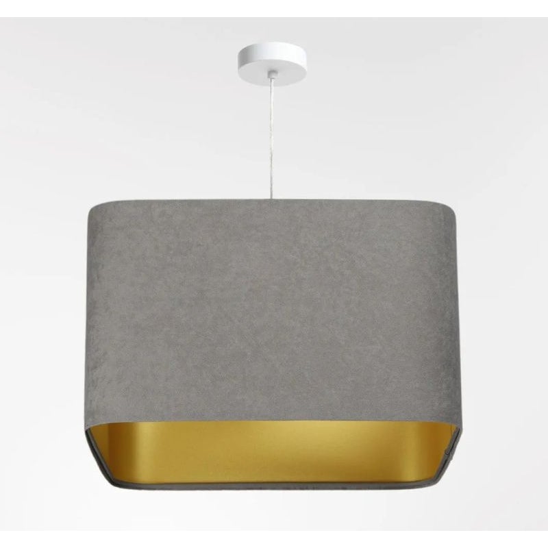 Lampa wisząca KWADRO SUE 40w20 szara/złota
