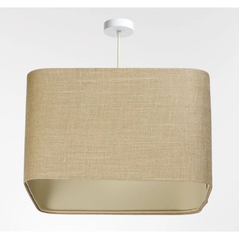 Lampa wisząca KWADRO LEN 012-40w30 jutowa/beżowa