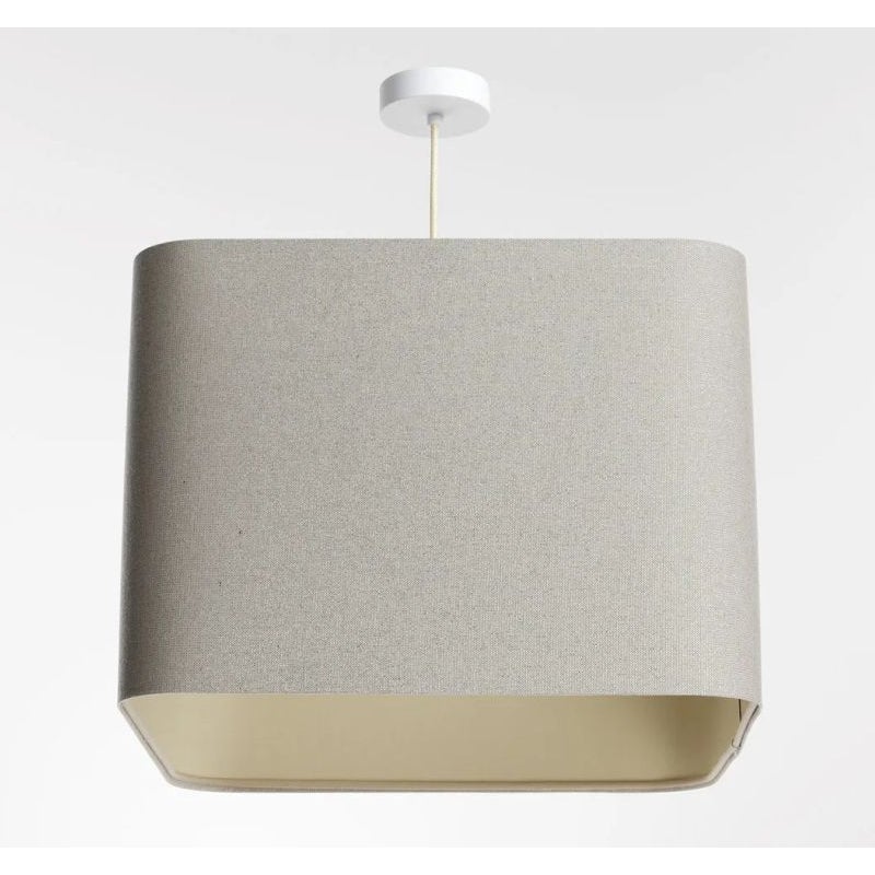 Lampa wisząca KWADRO LEN 007-40w25 jasnobeżowa