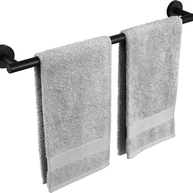 Wieszak na ręczniki, wieszak ścienny do łazienki, drążek na ręczniki ze stali nierdzewnej 60 cm, czarny