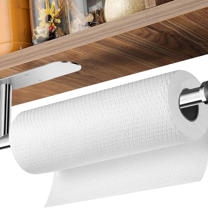 Uchwyt na ręczniki papierowe, bez wiercenia, ścienny uchwyt na ręczniki papierowe, samoprzylepny uchwyt na ręczniki papierowe, odpowiedni do kuchni i