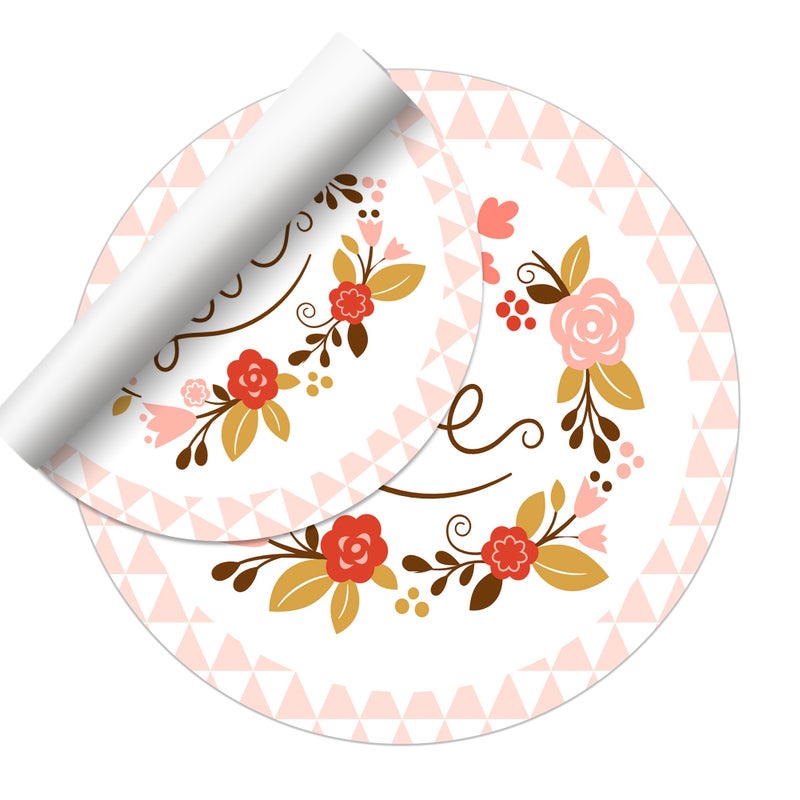 Dywan winylowy dla dzieci Love [średnica] 180 cm - Antypoślizgowy PVC, winylowy do pokoju dziecięcego, trudnopalny i zmywalny.