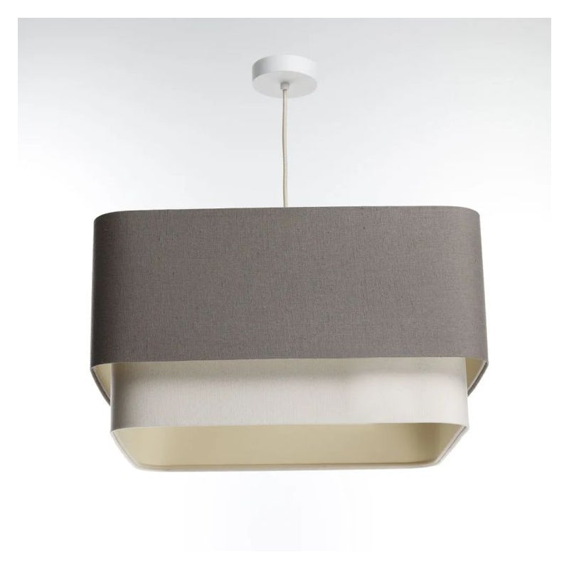 Lampa wisząca KWADRO DUO 003 51x47cm brązowa/kremowa
