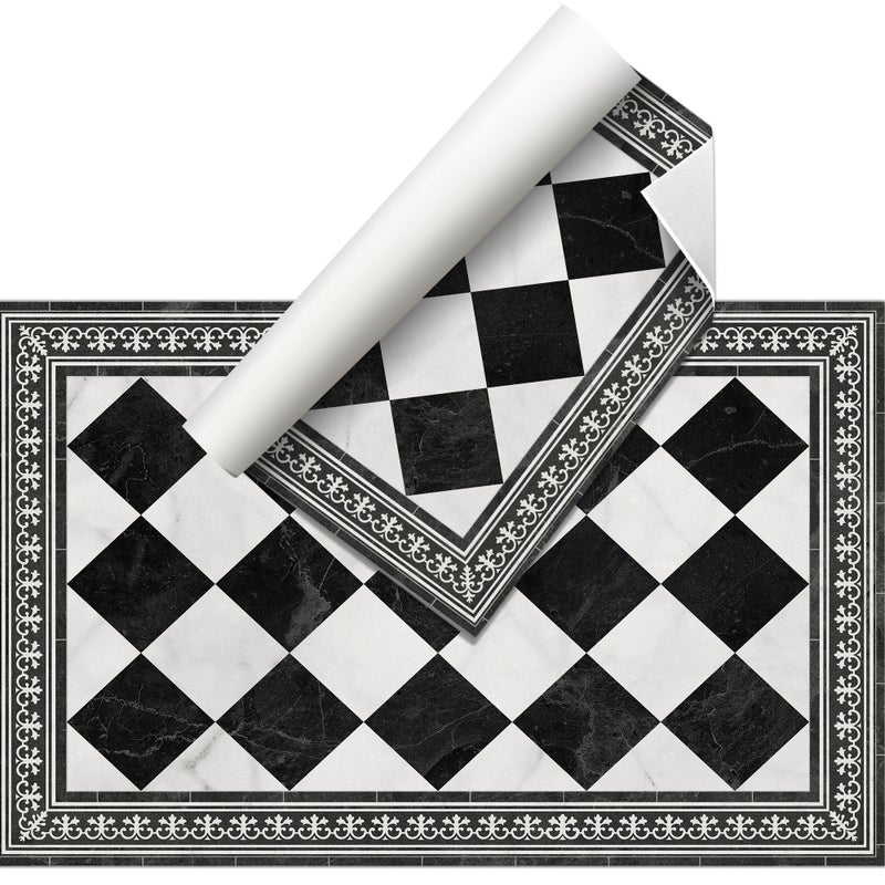 Damero Gloria dywan winylowy 200x300 cm -PVC antypoślizgowy, winyl do kuchni lub salonu, styl hydrauliczny