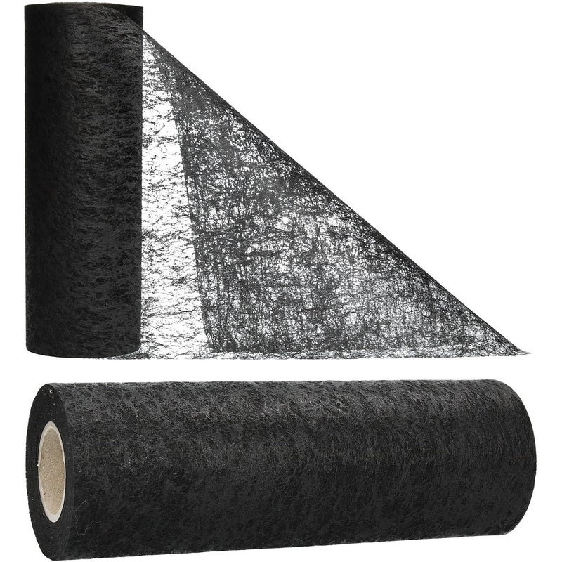 Bieżnik na stół (czarny) bez wstążki na wesele, 58 cm/914,4 cm