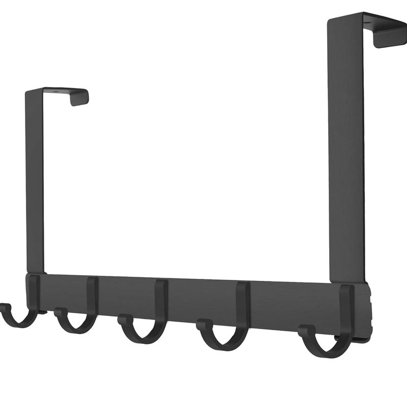 Haczyki na drzwi z 5 haczykami, aluminiowy wieszak na ubrania, wieszak na ręczniki, haczyk łazienkowy bez wiercenia.