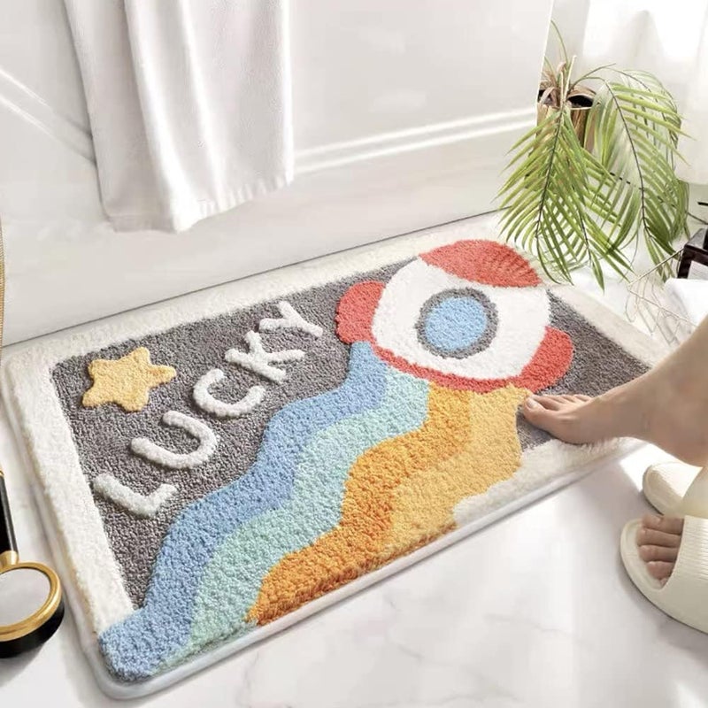 Dywanik łazienkowy Rocket, miękki, chłonny i antypoślizgowy, 40 x 60 cm, wyjątkowo miękki, wykonany z miękkiej mikrofibry, można prać w pralce.