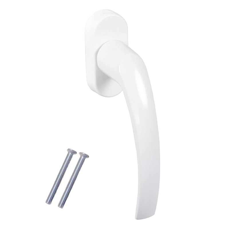 Klamka okienna biała Klamka okienna plastikowa Klamka uchylno-obrotowa bez cylindra blokującego 1 sztuka