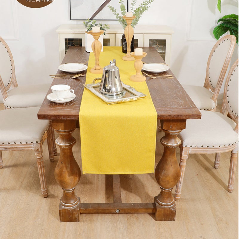 Bieżnik wiosenny, żółty, zmywalny, sezonowy, letni, dekoracja stołu kuchennego, stołu jadalnego, do wnętrz, 35,5 x 150 cm