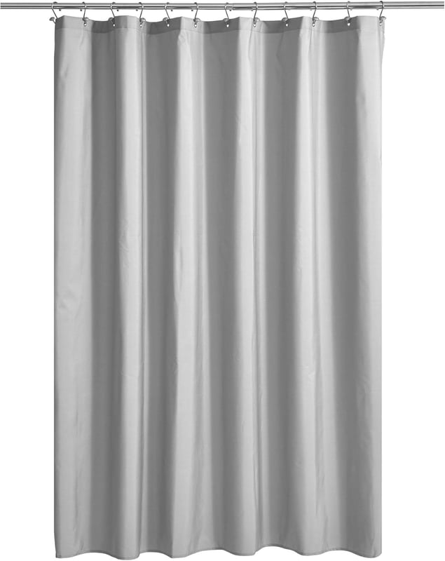 Szara zasłona prysznicowa, wysokiej jakości PEVA, lekka, szara (80 cm x 180 cm)