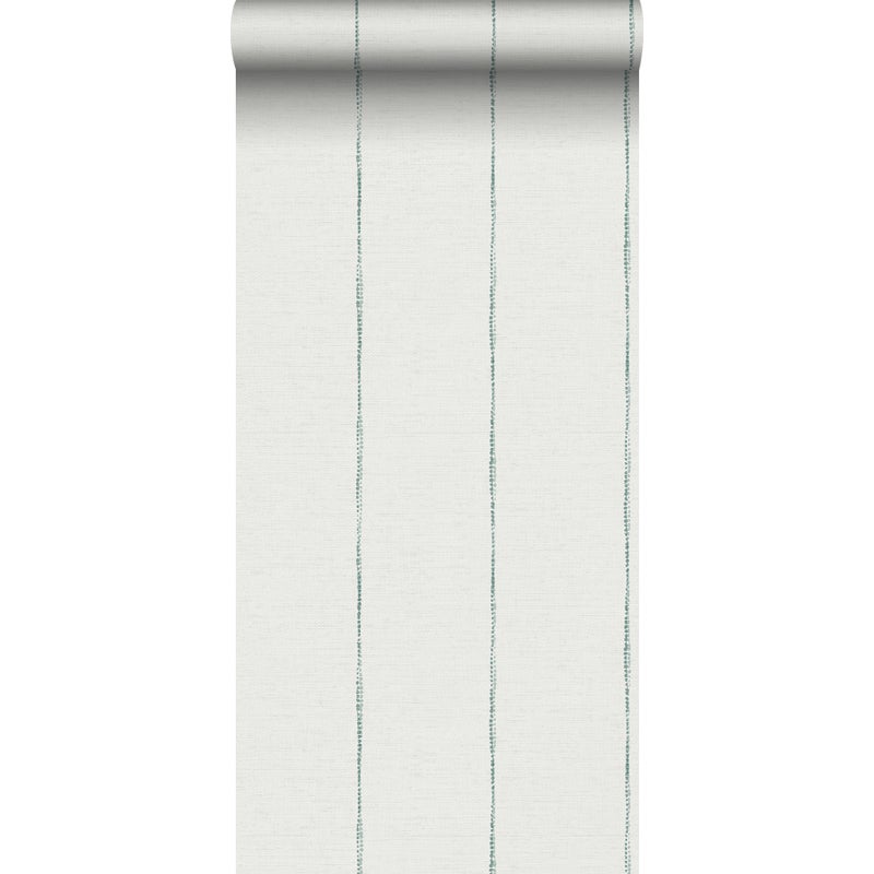 Tapeta malowane paski niebiesko-zielonymIbiałym - 53 cm x 10,05 m - SANDERS & SANDERS