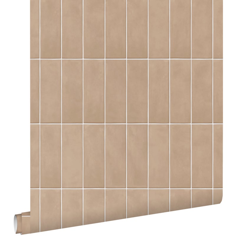 Tapeta motyw płytek beżowym - 50 x 900 cm - ESTAHOME