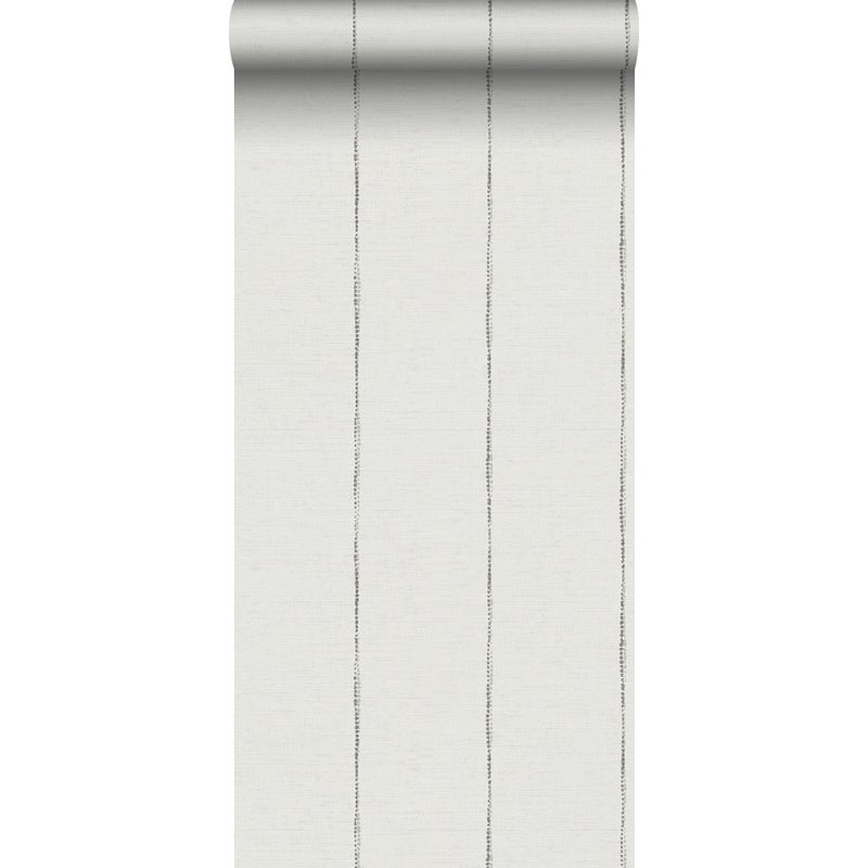 Tapeta malowane paski ciemnoszarymIbiałym - 53 cm x 10,05 m - SANDERS & SANDERS