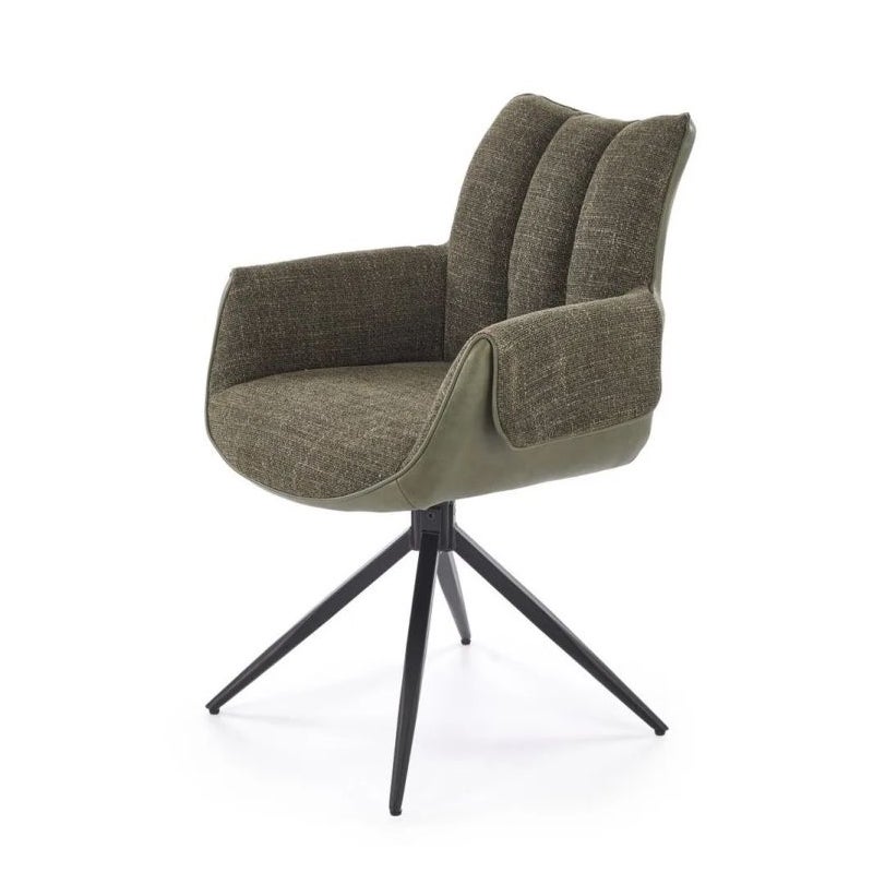 Krzesło tapicerowane K579 zielone obracane