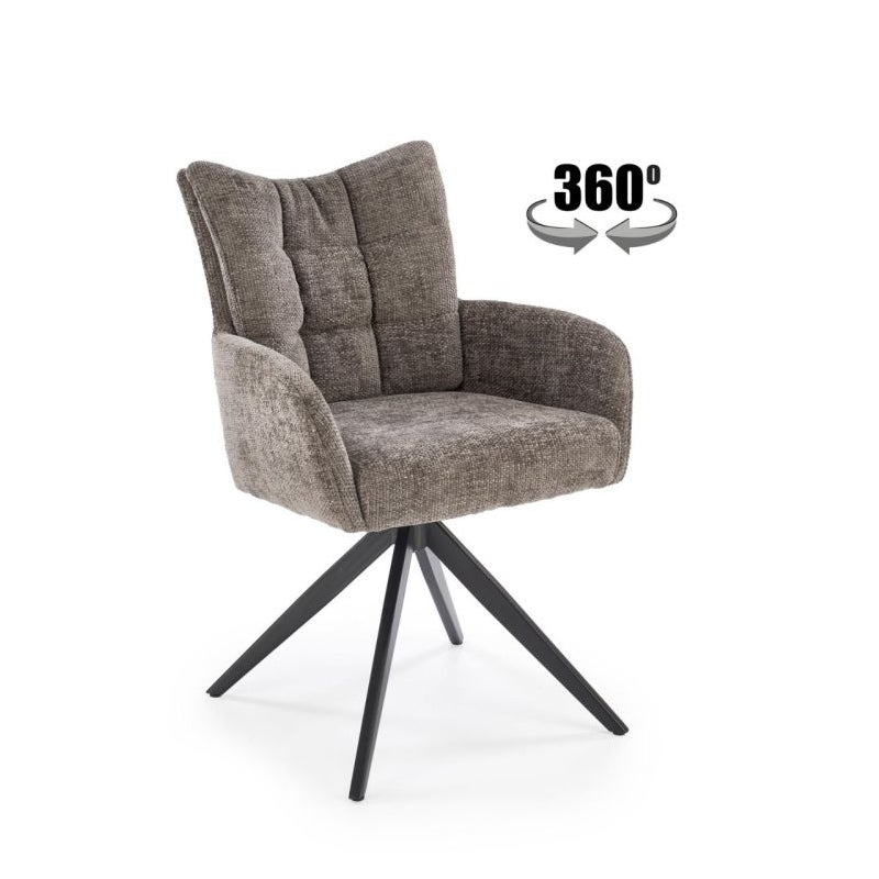 Krzesło tapicerowane K540 szare obracane