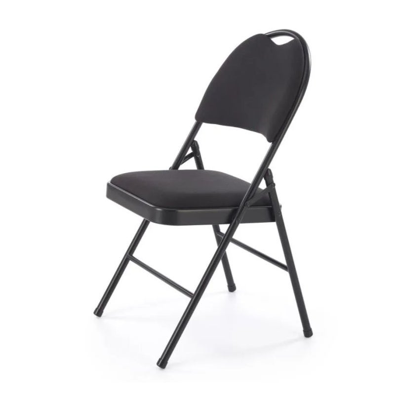 Krzesło tapicerowane K566 czarne składane