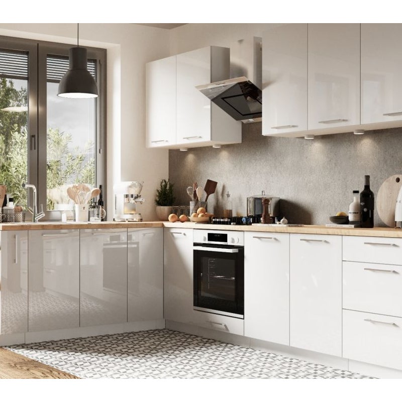 Szafka kuchenna stojąca CARGO VITA D biała połysk z koszem