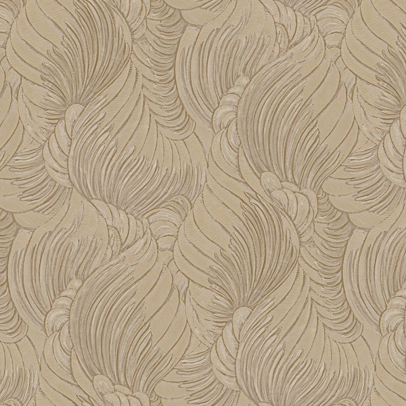 Tapeta motyw art déco ciepły beż - 106 cm x 10 m - ZAMBAITI