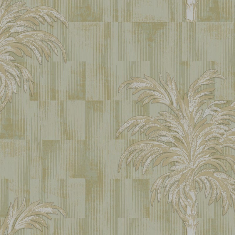 Tapeta palmy zielonym - 106 cm x 10 m - ZAMBAITI