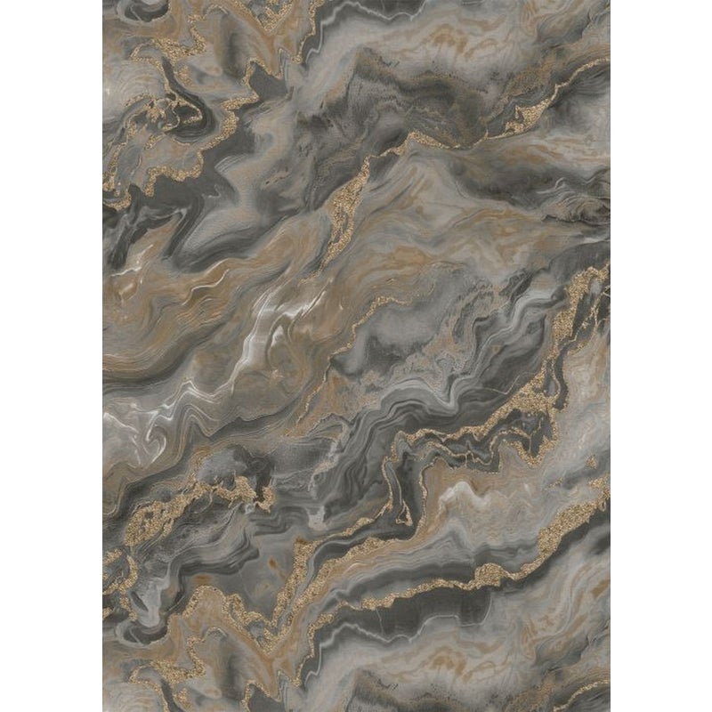 Tapeta marmur szarymIzłotym - 53 cm x 10.05 m - ERISMANN