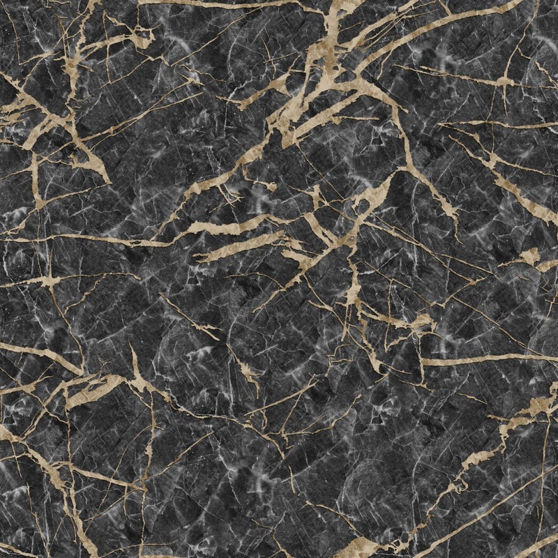 Tapeta marmur szarymIzłotym - 106 cm x 10 m - ZAMBAITI