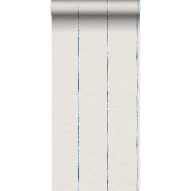 Tapeta malowane paski niebieskimIbiałym - 53 cm x 10,05 m - SANDERS & SANDERS