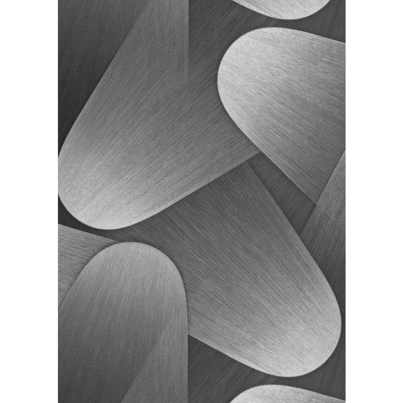 Tapeta motyw graficzny 3D srebrnym - 53 cm x 10.05 m - ERISMANN