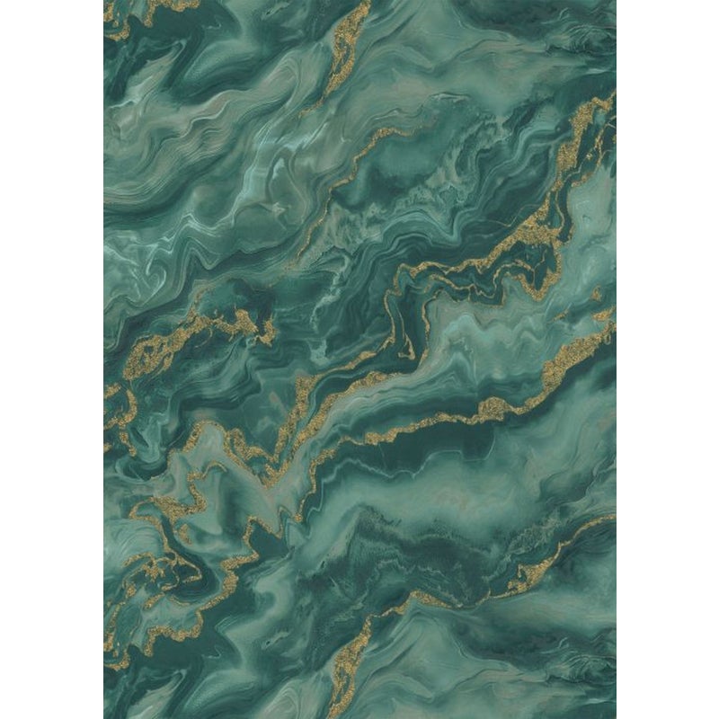 Tapeta marmur zielonymIzłotym - 53 cm x 10.05 m - ERISMANN