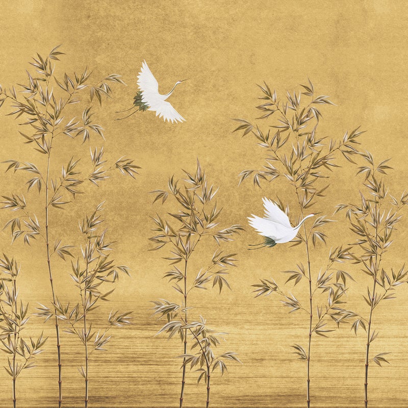 Fototapeta żurawi ochry żółtej - 318 x 280 cm - SANDERS & SANDERS