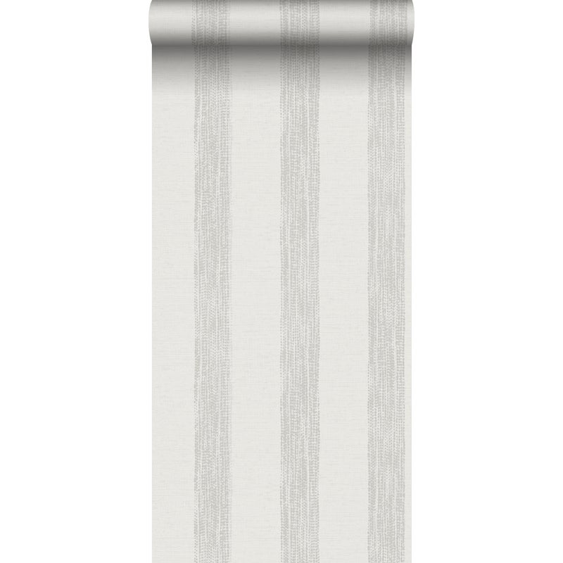Tapeta malowane paski szarymIbiałym - 53 cm x 10,05 m - SANDERS & SANDERS