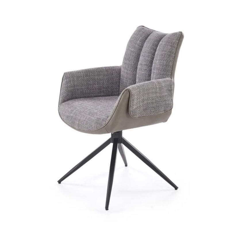 Krzesło tapicerowane K579 szare obracane