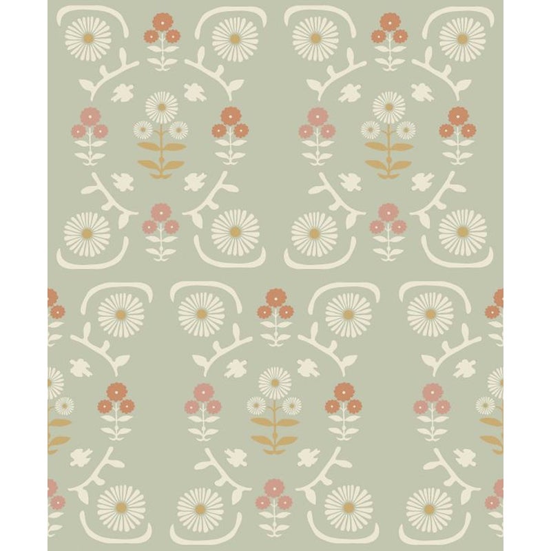 Tapeta kwiaty zielonymIterakota - 53 cm x 10.05 m - BORASTAPETER