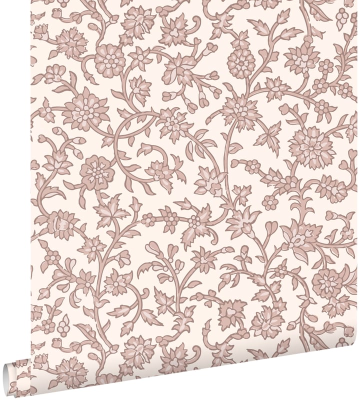Tapeta zabytkowe kwiaty fioletowym - 50 x 900 cm - ESTAHOME
