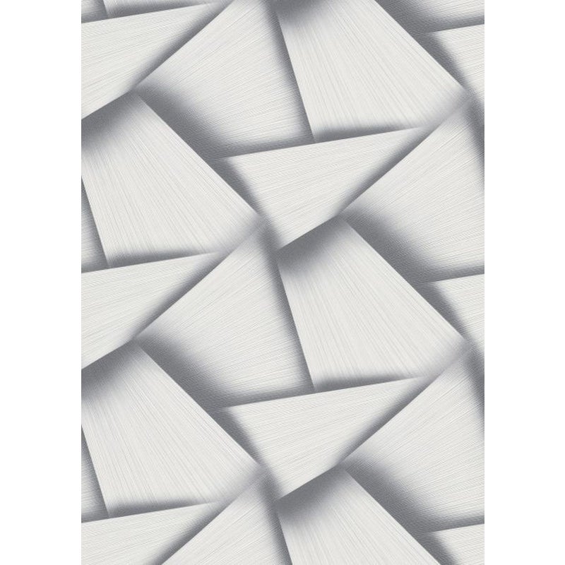 Tapeta motyw graficzny 3D szarym - 53 cm x 10.05 m - ERISMANN