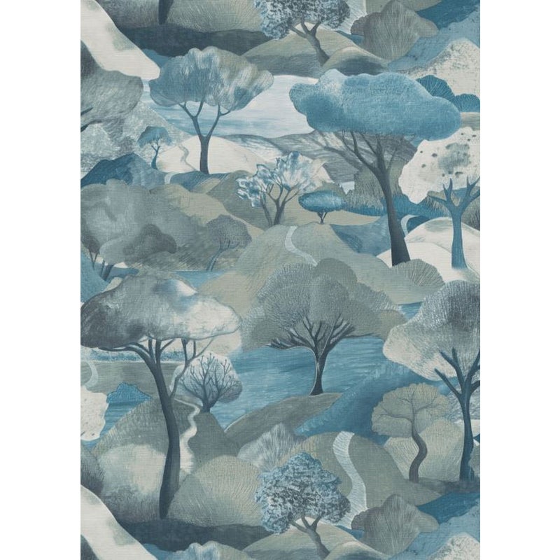 Tapeta drzewa niebieskim - 53 cm x 10.05 m - ERISMANN