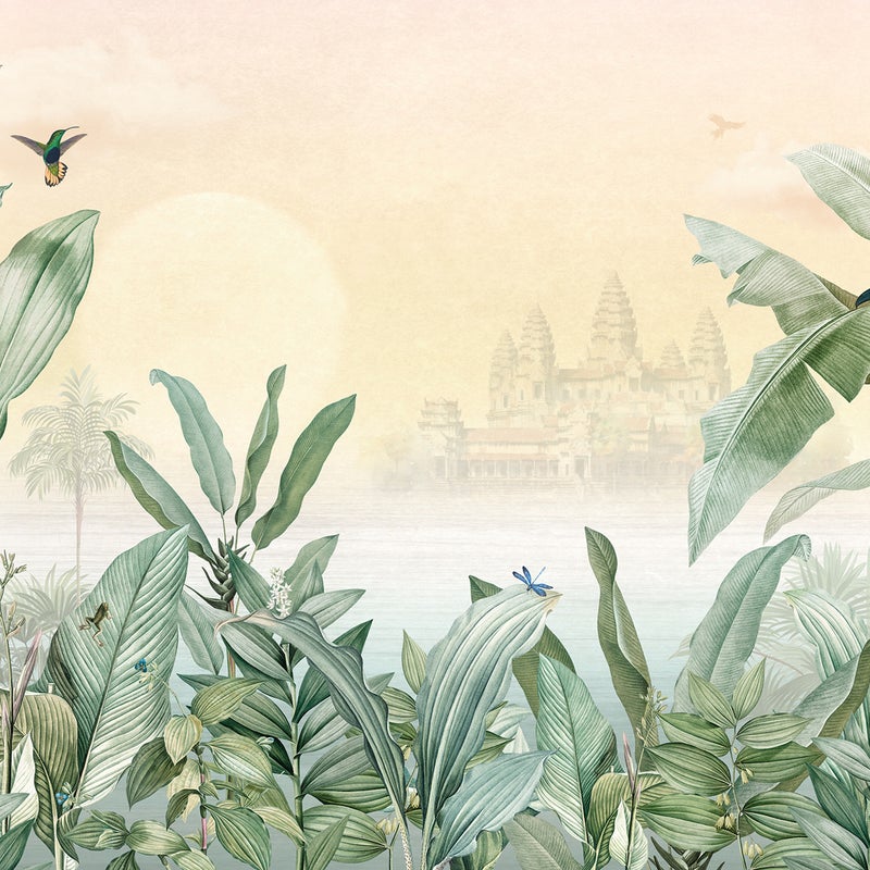 Fototapeta motyw dżungli zielonym - 424 x 280 cm - SANDERS & SANDERS