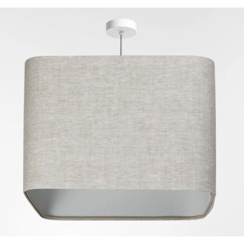 Lampa wisząca KWADRO LEN 010-40w20 beżowa/szara