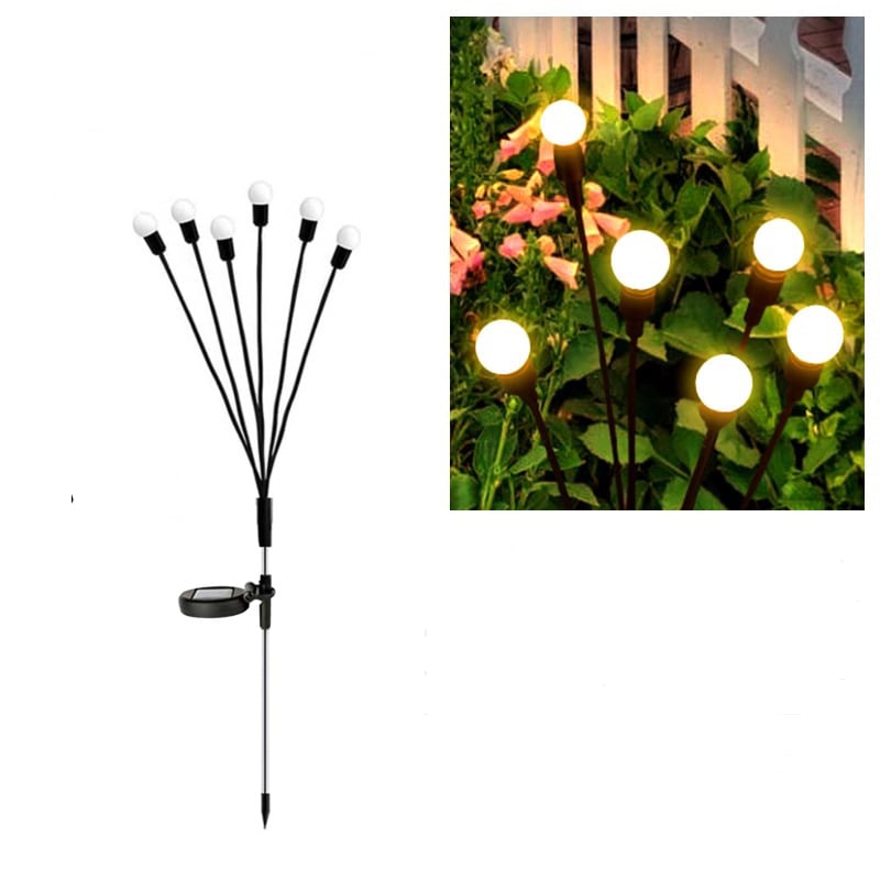 Zestaw 2 lamp solarnych LED do ogrodu, wodoodpornych, IP65, idealnych na balkon, do ogrodu, na patio i na ścieżkę (ciepłe białe światło)