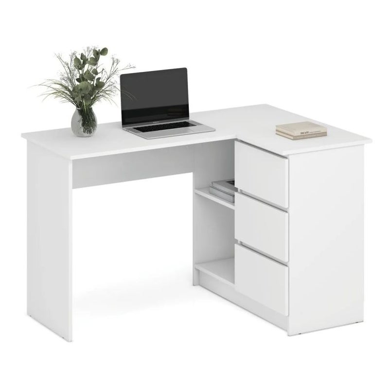 Biurko narożne BEGA białe