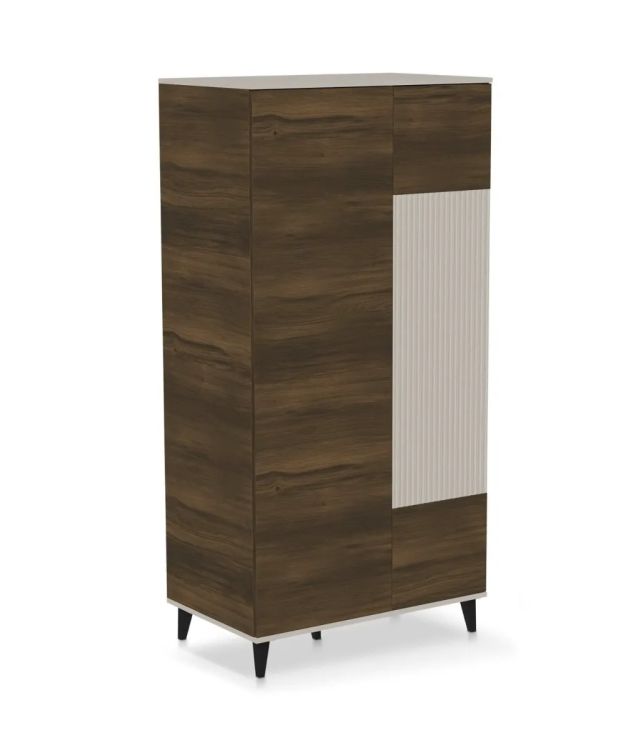 Szafa dwudrzwiowa RANDOM 2 S-1 90cm orzech/kaszmirowa