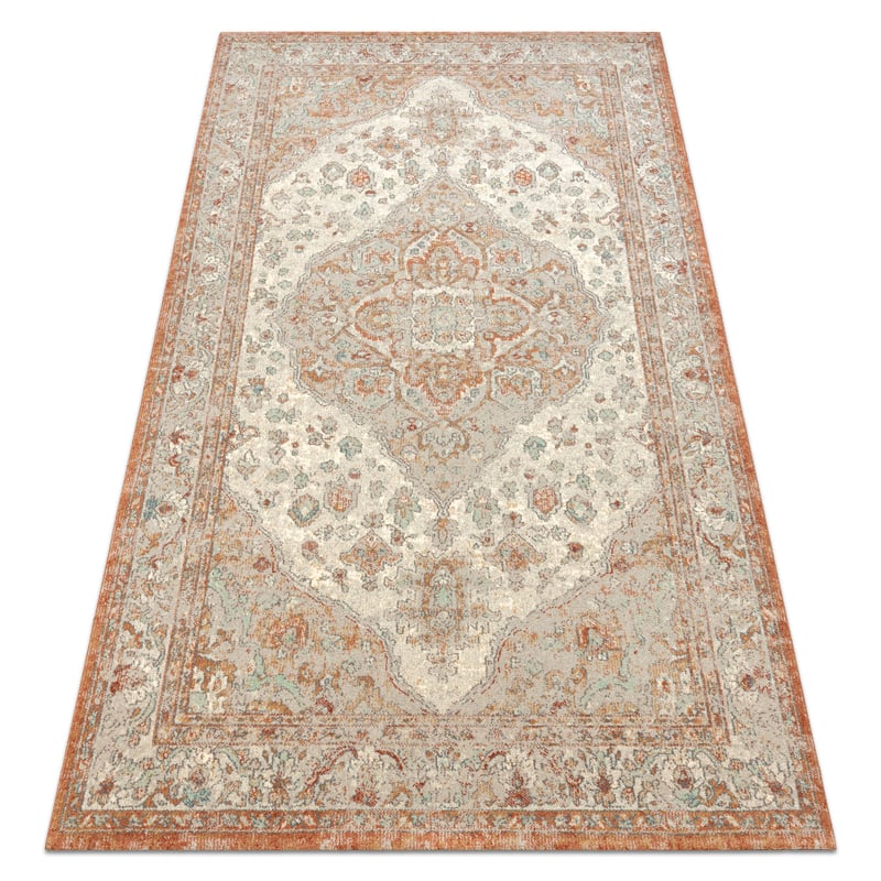 Dywan SOHO 477.01.LA112 wełniany OSTA - Ornament, rozeta naturalny terakota / beż 200x300 cm