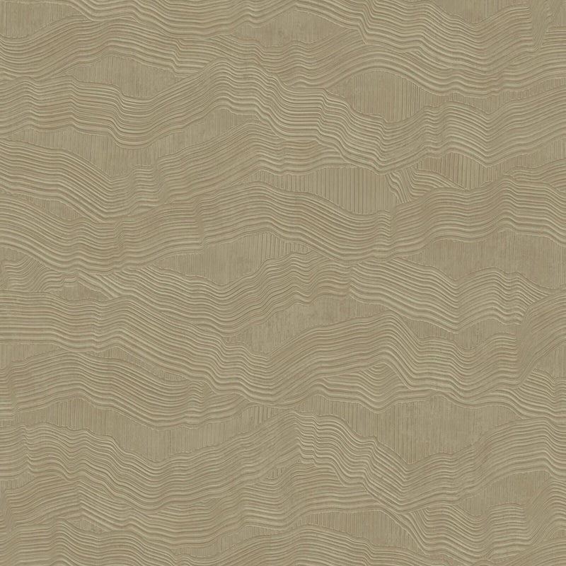 Tapeta faliste linie 3D ciemny beż - 53 cm x 10.05 m - ZAMBAITI