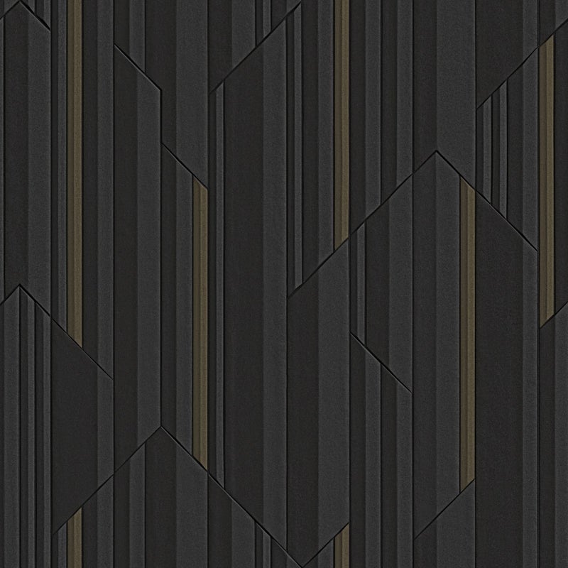 Tapeta linie graficzne ciemnoszarym - 106 cm x 10 m - ZAMBAITI