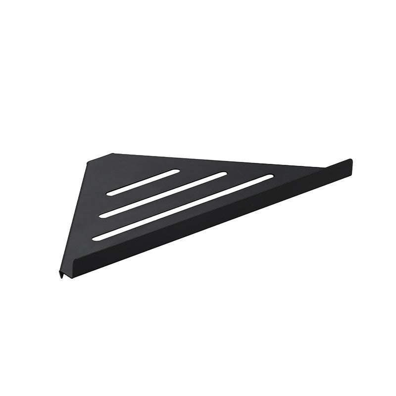 Trójkątna półka prysznicowa, mydelniczka montowana na ścianie do łazienki, kuchenna, czarna, 1 sztuka