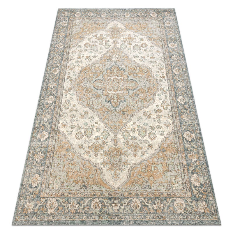 Dywan SOHO 477.01.LA113 wełniany OSTA - Ornament, rozeta naturalny zielony / beż 200x300 cm