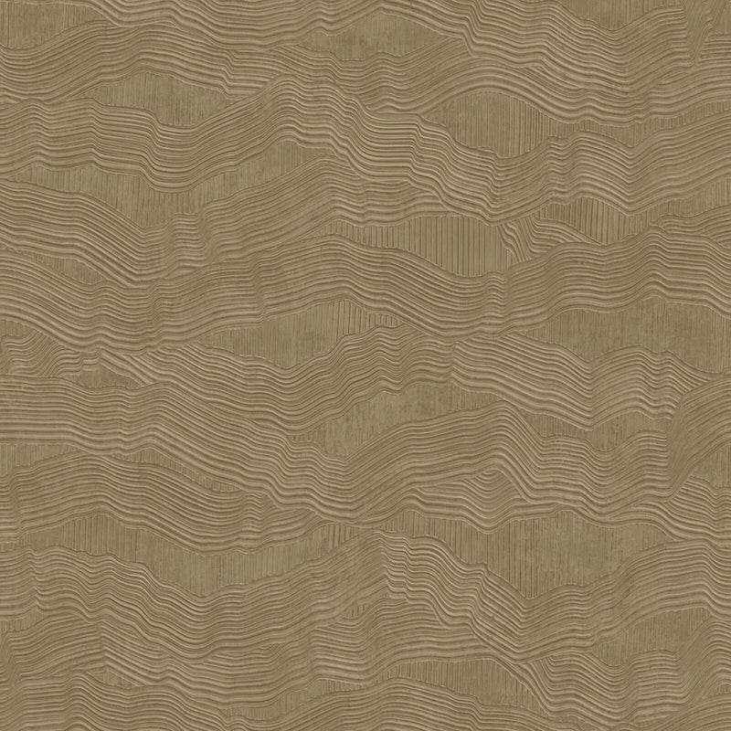 Tapeta faliste linie 3D beżowo-brązowym - 53 cm x 10.05 m - ZAMBAITI
